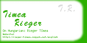 timea rieger business card